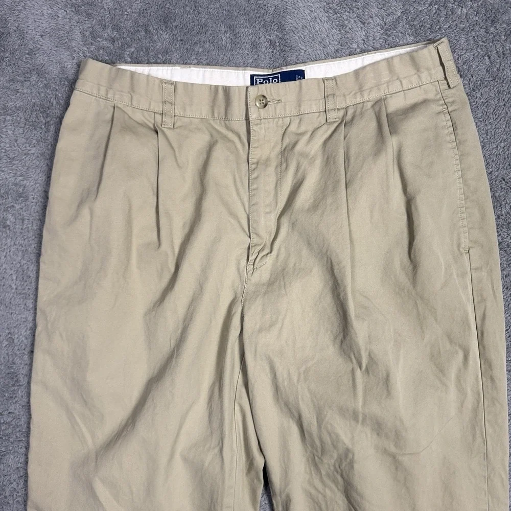 Vintage Polo Ralph Lauren Hammond Pant Mens 34x29 Trouser Pleated Cuffed Chino